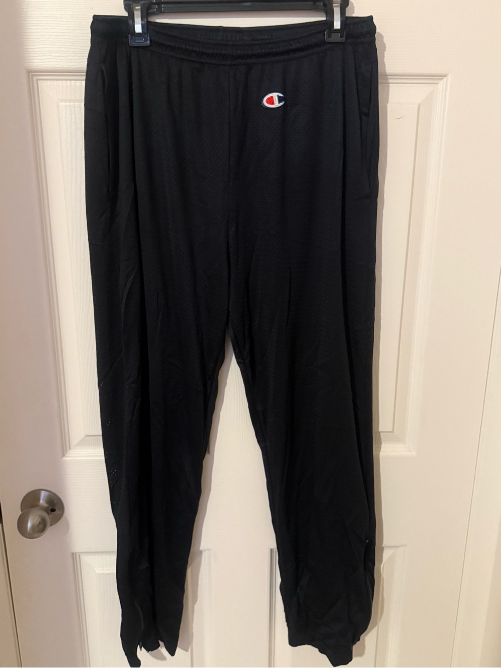 Champion Mens Black Athletic Track Pants